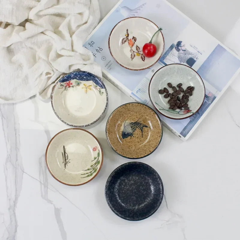 Ceramic Seasoning Dish - Japanese Flower Bird Pattern for Couples | The Couple Corner