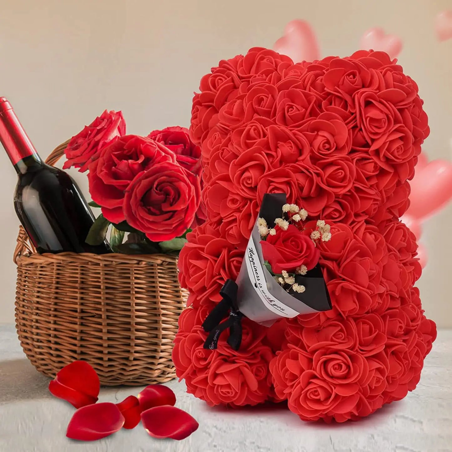 Eternal Flower Rose Bear in Gift Box - Valentine's & Anniversary Gift - | The Couple Corner