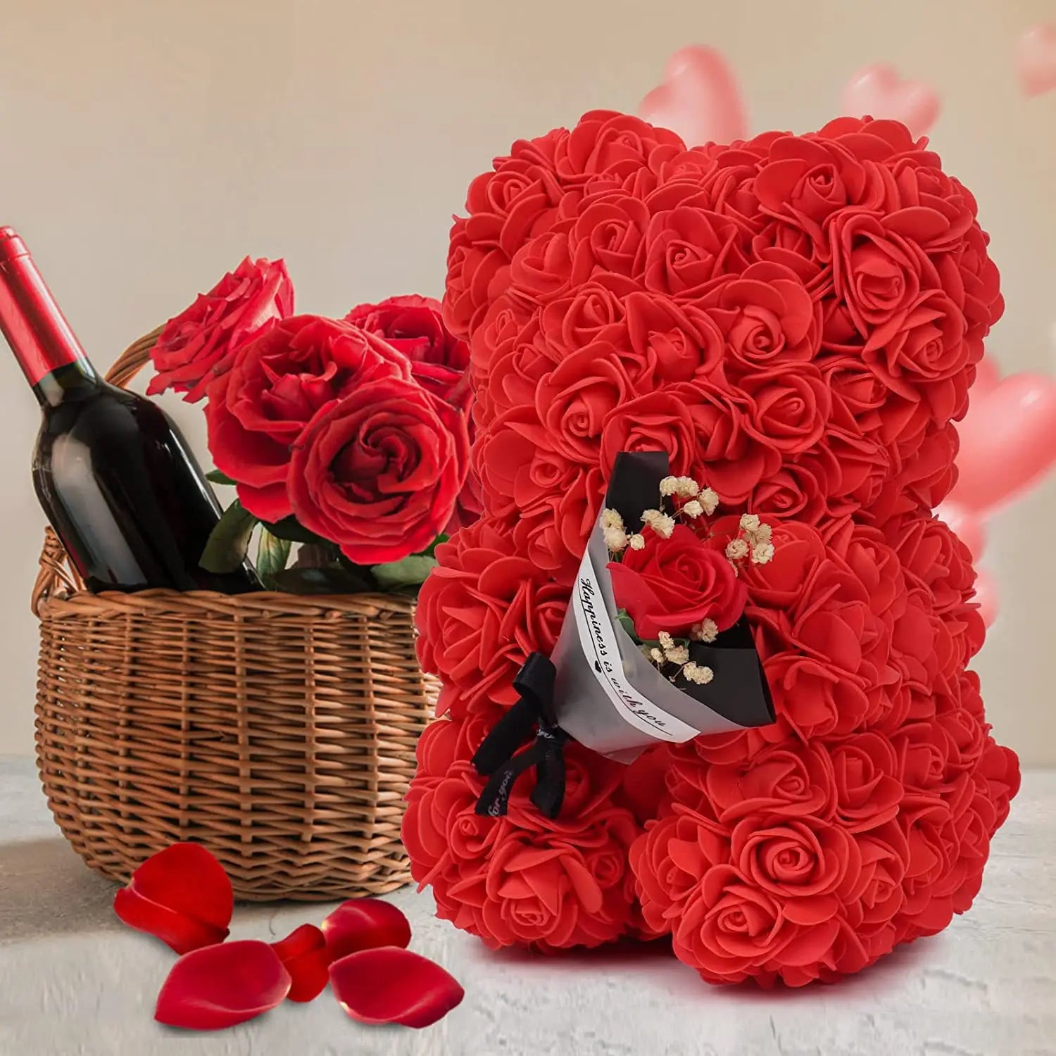 Eternal Flower Rose Bear in Gift Box - Valentine's & Anniversary Gift - | The Couple Corner