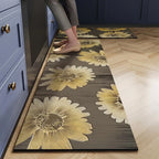 Luxury Anti-Fatigue Kitchen Mat for Couples - Waterproof Non-Slip Rug for Comfortable Standing