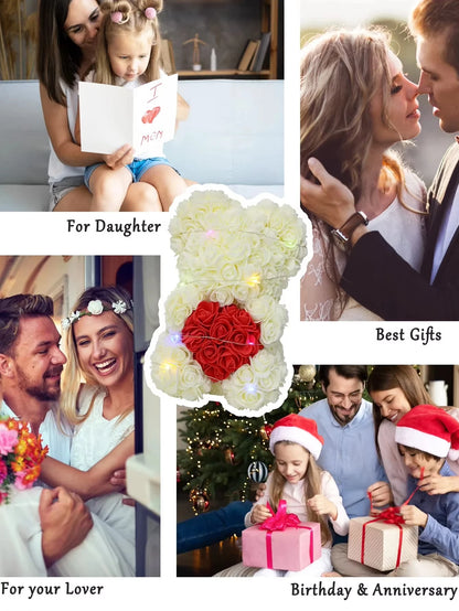 Eternal Flower Rose Bear in Gift Box - Valentine's & Anniversary Gift - | The Couple Corner