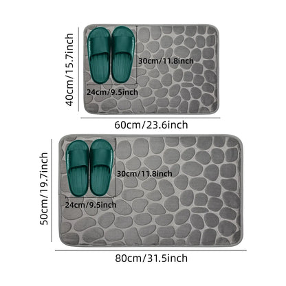Cobblestone Bath Mat - Memory Foam Spa Mat for Couples' Shared Bathroom | The Couple Corner