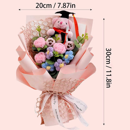 Handcrafted Crochet Sunflower Bouquet - Graduation Gift for Her | The Couple Corner