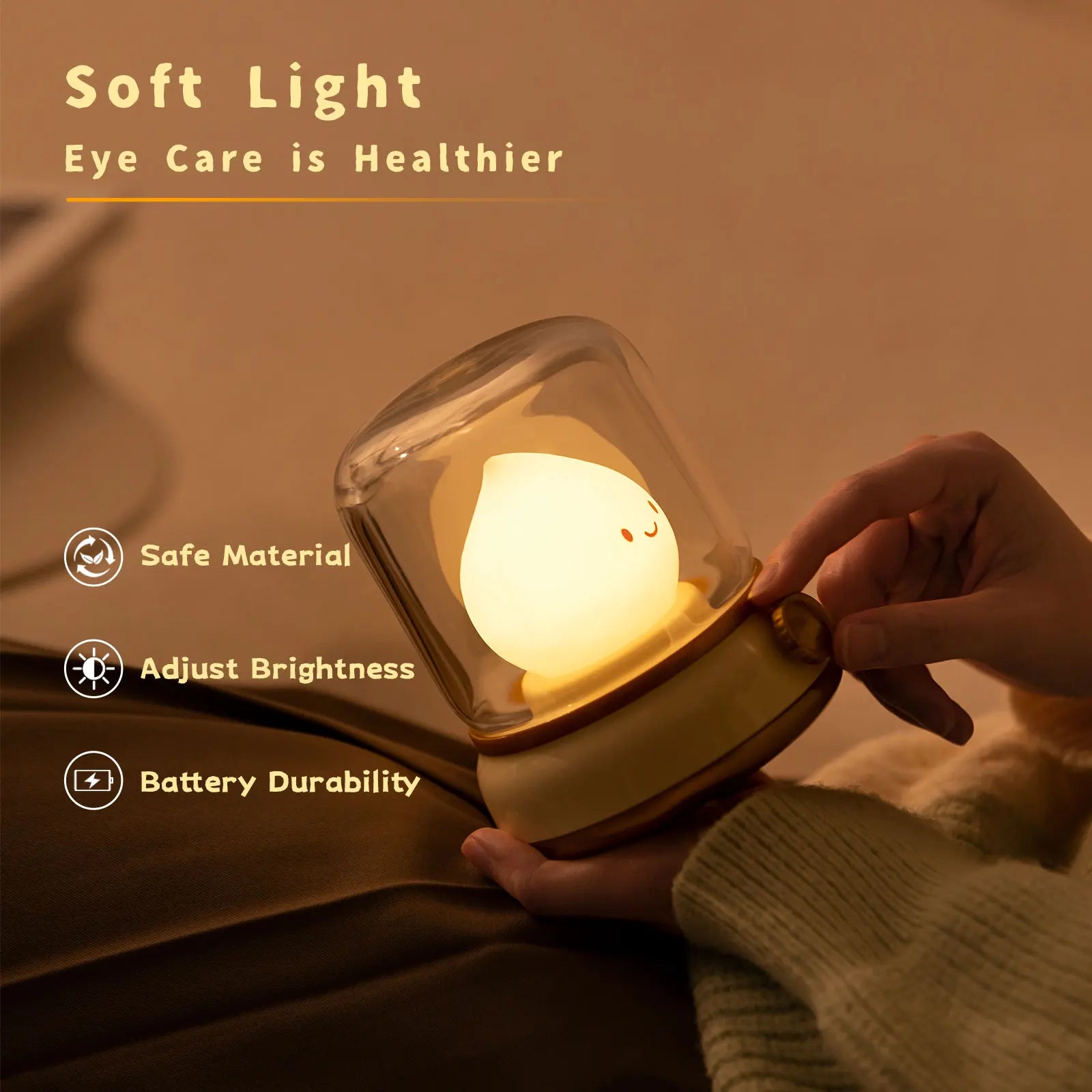 Romantic LED Flame Lamp for Couples - Flameless Candle Light for Bedside Tables & Desktop Decor