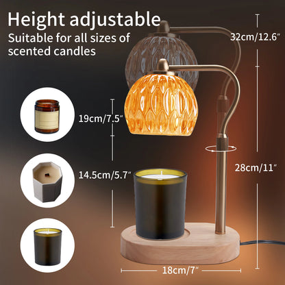 Romantic Candle Warmer Lamp for Couples - Adjustable Height with Timer & Dimmer for Bedroom Ambiance & Safe Flameless Nights | The Couple Corner