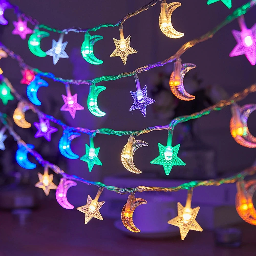 Star & Bubble Ball Fairy Lights - Battery Powered String Lights for Room & Party Decor - 2pcs Color 1.5m | The Couple Corner