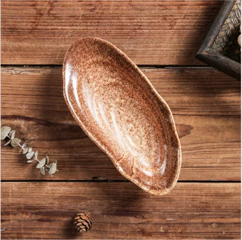 Japanese Ceramic Sushi Sashimi Plate - Oyster Shell Tableware for Couples | The Couple Corner