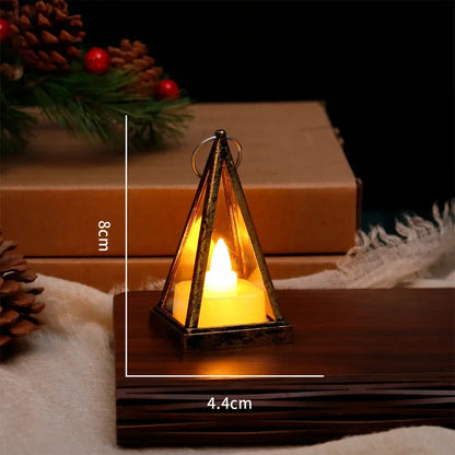 Retro LED Electronic Candle Light - Triangle Atmosphere Lamp for Camping, Holidays & Home Decor | The Couple Corner