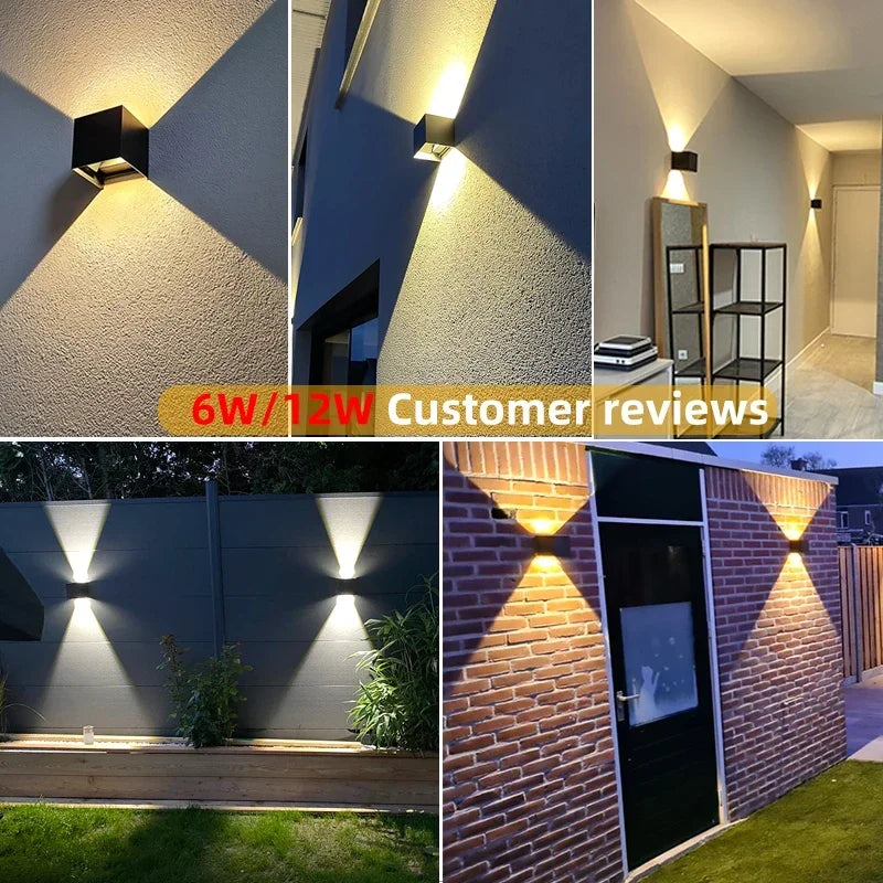 Aluminum LED Outdoor Wall Lamp - Waterproof IP65 Porch & Garden Light | The Couple Corner