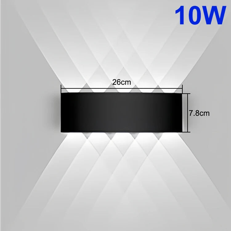 Romantic Up & Down Wall Lamp - Waterproof LED Mood Lighting for Couples' Bedroom, Balcony & Outdoor Spaces