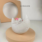 Moon Rabbit Night Light for Couples - Soft Warm White Glow for a Soothing Bedside Atmosphere