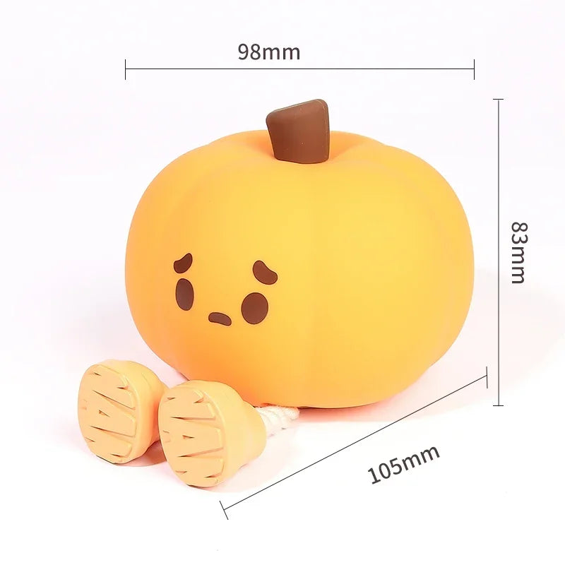 Cute Pumpkin Ghost Night Light for Couples - Dimmable Halloween Bedside Lamp with Timer | Spooky Home Decor Gift