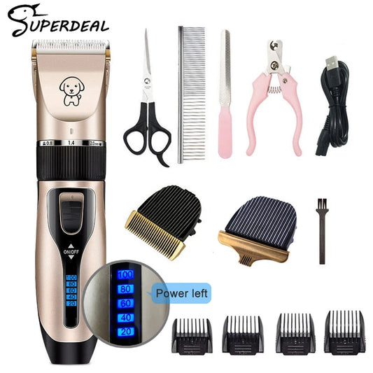 RikiSky Professional Dog Clipper - Rechargeable Hair Trimmer Set