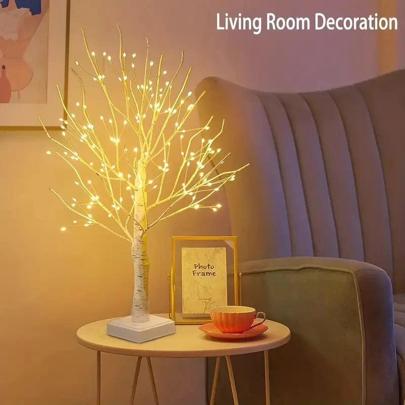 144 LED Birch Tree Light - Warm White USB & Battery Powered Holiday Decor for Couples | The Couple Corner