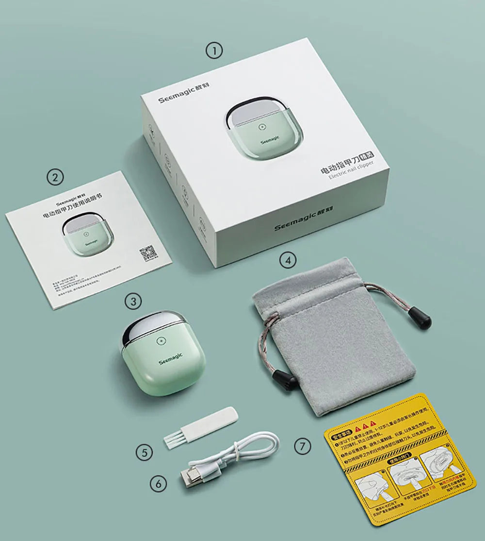 Electric Automatic Nail Clipper with LED - Luxury Gift for Her | The Couple Corner