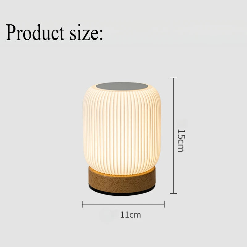 3-Temperature Touch Bedside Lamp for Couples - Portable Rechargeable Night Light for Bedrooms
