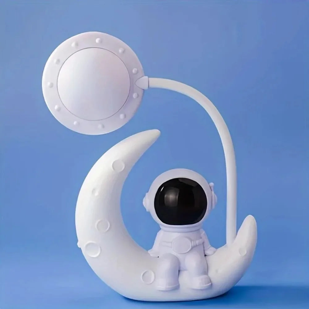 Moon Astronaut LED Night Light for Couples - Unique Sci-Fi Desk Lamp for Bedroom & Geek Decor