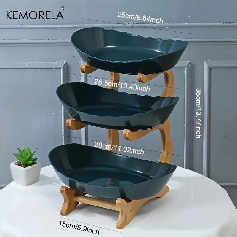 3-Layer Fruit Plate Stand - Modern Snack Dish for Couples | The Couple Corner