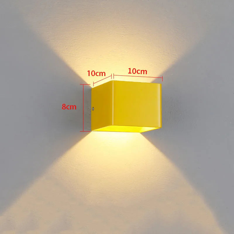 Romantic Up-Down Wall Lamp - Colorful LED Mood Lighting for Couples' Porch, Garden & Entryway Ambiance | The Couple Corner