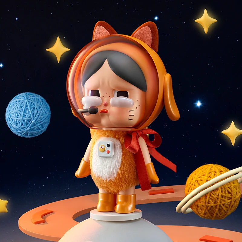 Pop Mart Crybaby Space Cat Figurine - Orange Edition | The Couple Corner