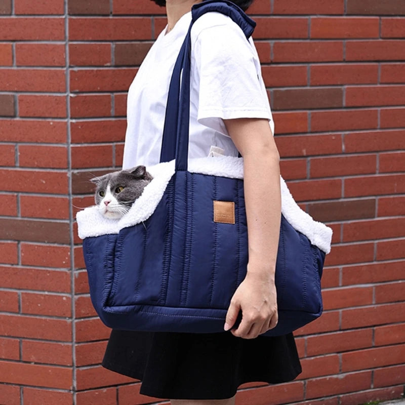 OOTDTY Pet Carrier Handbag - Soft Breathable Bag with Safety Strap for Cats | Pet Carrier The Couple Corner