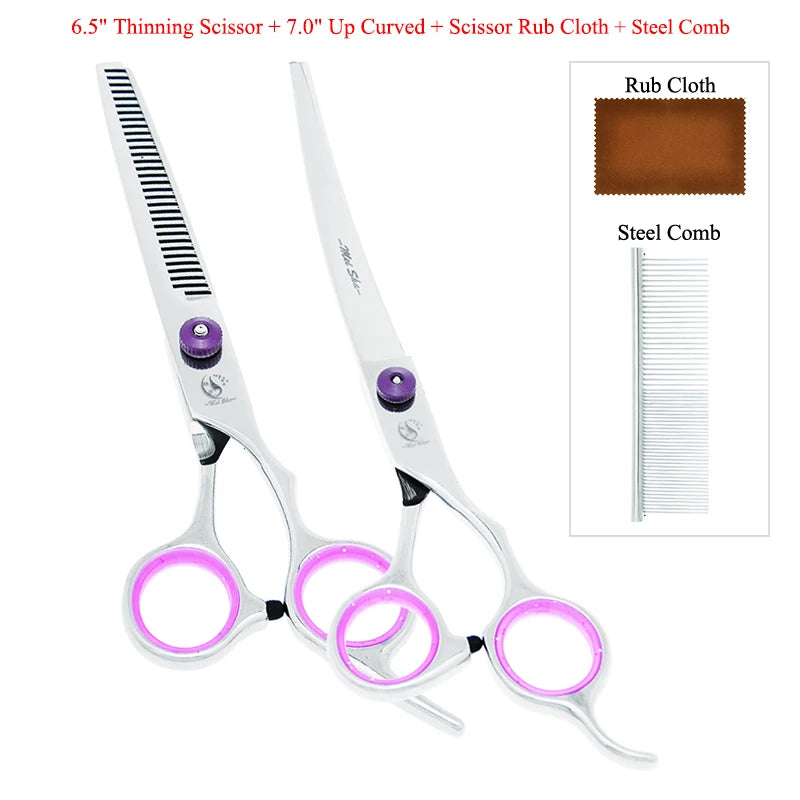 Meisha 7" Professional Dog Grooming Scissors - Japanese Steel Pet Shears Set | Pet Grooming Tool The Couple Corner