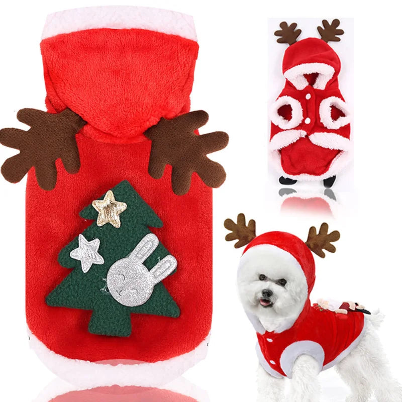 Christmas Dog Clothes - Cozy Hoodies for Small to Medium Dogs