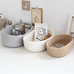 Nordic Cotton Rope Storage Baskets - Woven Organizer Box, Desktop Sundries