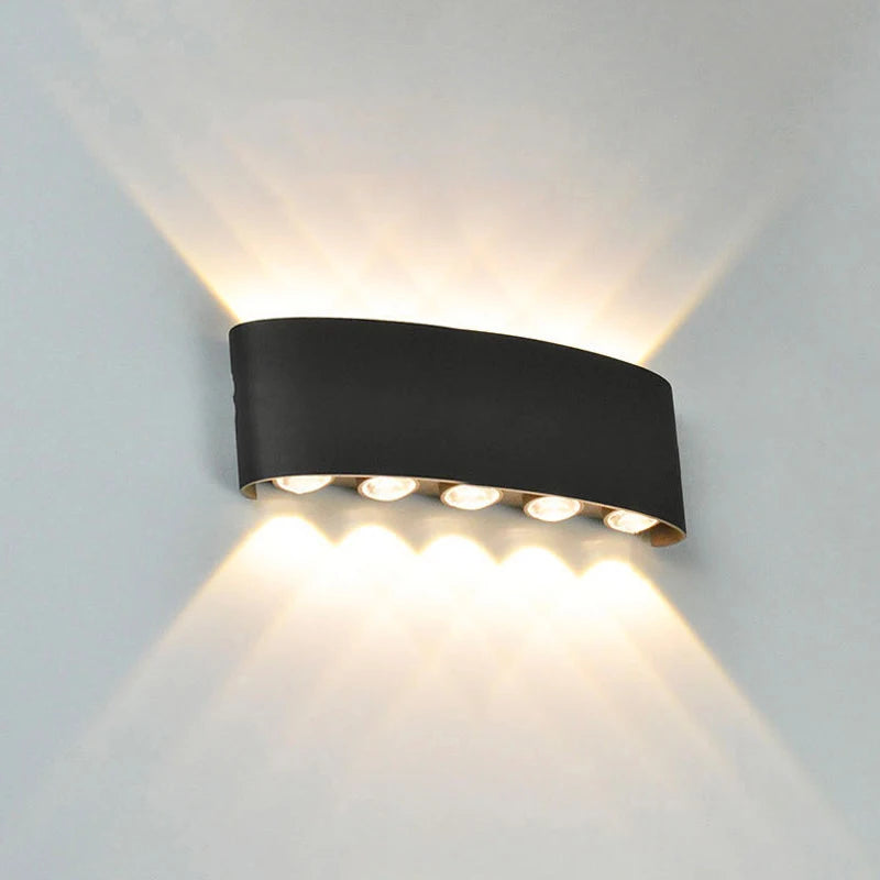 Romantic Up & Down Wall Lamp - Waterproof LED Mood Lighting for Couples' Bedroom, Balcony & Outdoor Spaces