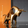 Modern Bull Sculpture - Resin Ox Statue, Living Room Decor Ornament