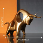 Modern Bull Sculpture - Resin Ox Statue, Living Room Decor Ornament