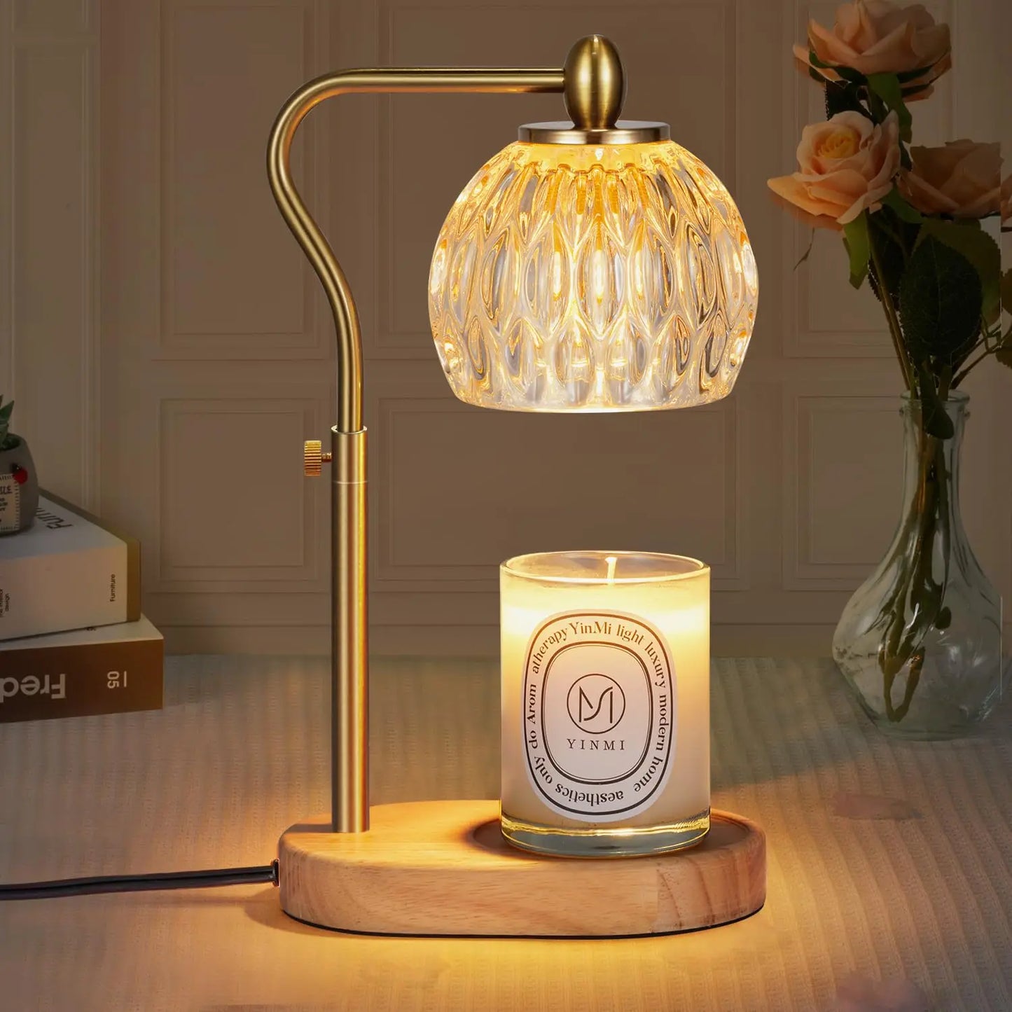 Romantic Candle Warmer Lamp for Couples - Adjustable Height with Timer & Dimmer for Bedroom Ambiance & Safe Flameless Nights | The Couple Corner