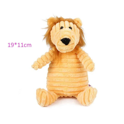 Plush Dog Toy - Bite Resistant Squeaky Animal Shape