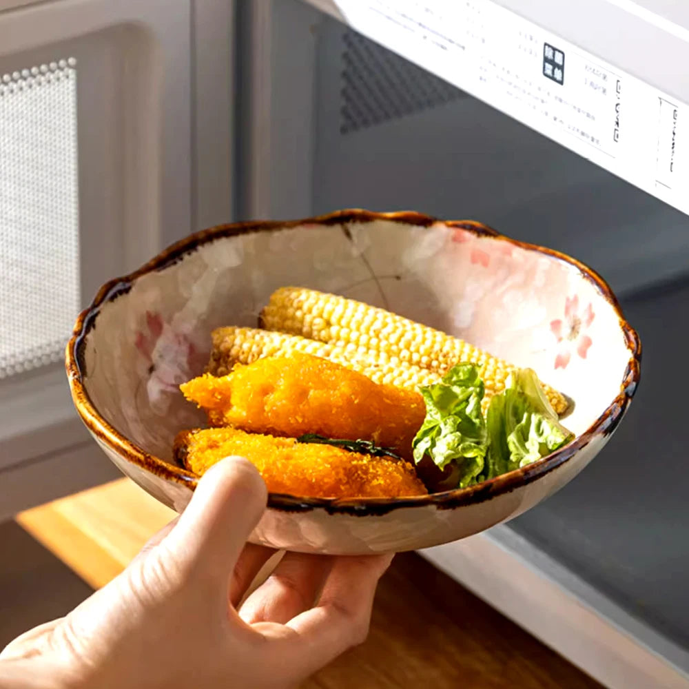 7.4-Inch Japanese Ceramic Dinner Plate - Deep Round Pasta Bowl for Couples | The Couple Corner