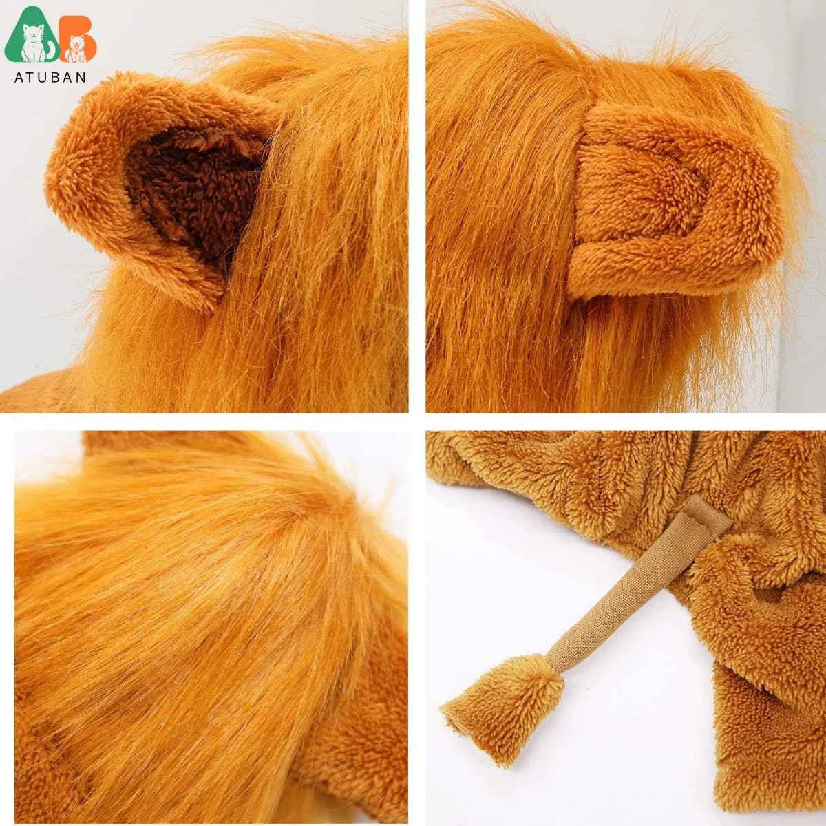 ATUBAN Dog Lion Costume - Pet Hoodie for Halloween & Party Cosplay | Pet Costume The Couple Corner
