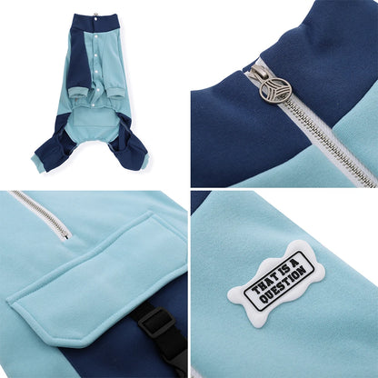 HOOPET Sporting Dog Jacket - Warm Four-Leg Coat for Large Dogs with Zipper | Dog Clothing The Couple Corner