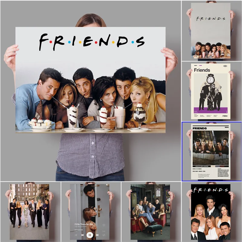 Friends TV Show Canvas Art - Customizable Couples Wall Decor for Living Room & Shared Memory Displays