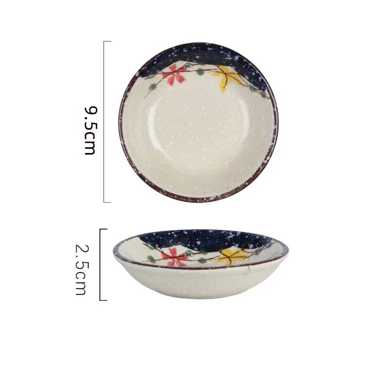 Ceramic Seasoning Dish - Japanese Flower Bird Pattern for Couples | The Couple Corner
