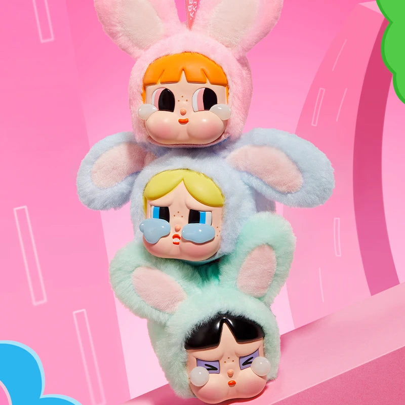 Pop Mart CRYBABY x Powerpuff Girls Vinyl Face Plush Keychain | The Couple Corner