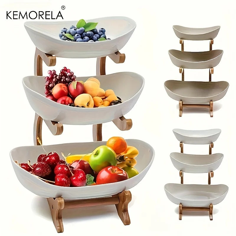 3-Layer Fruit Plate Stand - Modern Snack Dish for Couples | The Couple Corner