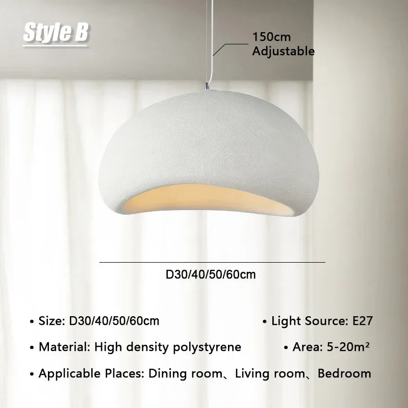 Wabi Sabi Pendant Light - Japanese Minimalist Ceiling Lamp for Serene Bedrooms | The Couple Corner