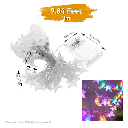 Star & Bubble Ball Fairy Lights - Battery Powered String Lights for Room & Party Decor - Color light 3M | The Couple Corner