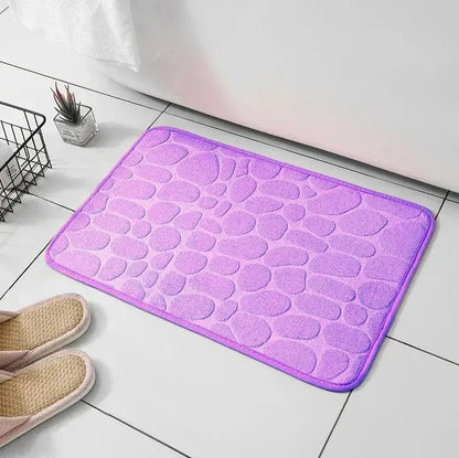 Pebble Bath Mat - Memory Foam Spa Rug for Couples' Shared Bathroom | The Couple Corner