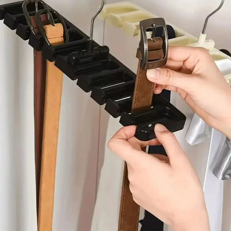 Rotating Belt & Scarf Hanger - 10-Hook Organizer for Shared Closet Space | The Couple Corner
