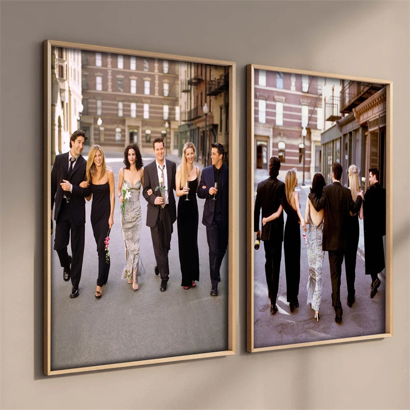 Friends TV Show Canvas Art - Customizable Couples Wall Decor for Living Room & Shared Memory Displays
