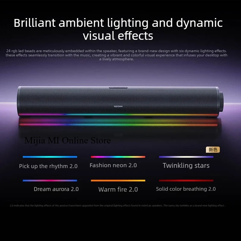 Xiaomi Redmi Computer Speaker 2 Pro Unveiling Desktop Audio Aesthetic Experience 5 EQ Scene Sound Effects 6 RGB Lighting Effects | The Couple Corner