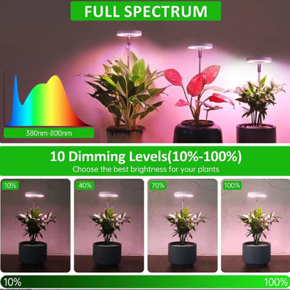 Full Spectrum LED Grow Light with Timer - Adjustable Dimmable Plant Lamp for Indoor Hydroponics | The Couple Corner