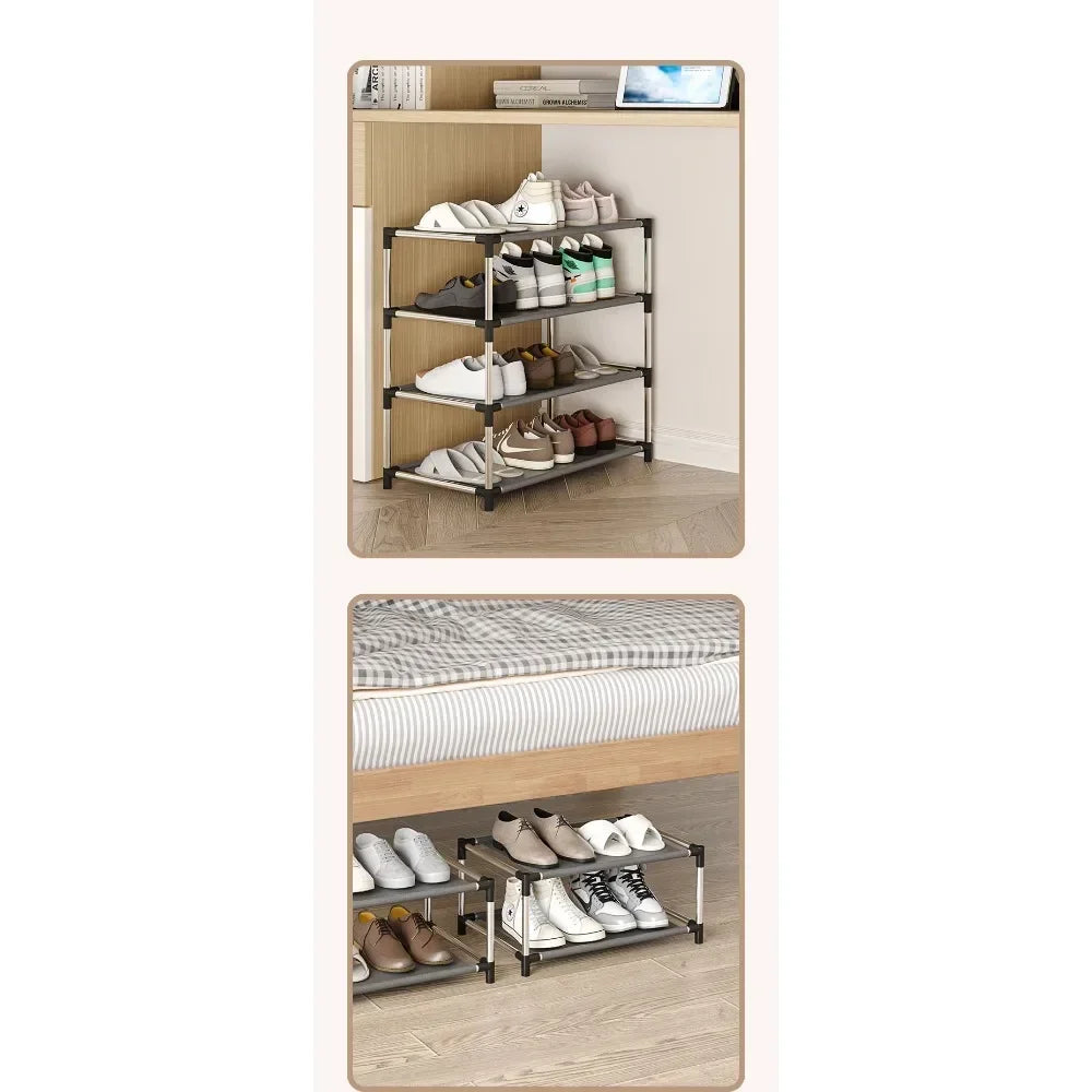 Metal Shoe Rack - Modern Space-Saving Footwear Organizer for Couples | The Couple Corner