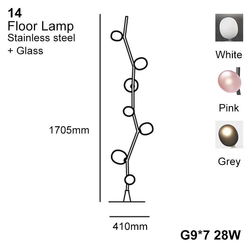 Spring Ivy Floor Lamp - Romantic LED Dimmable Light with Classical Design for Living Room & Bedroom | The Couple Corner