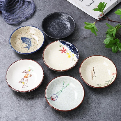 Ceramic Seasoning Dish - Japanese Flower Bird Pattern for Couples | The Couple Corner